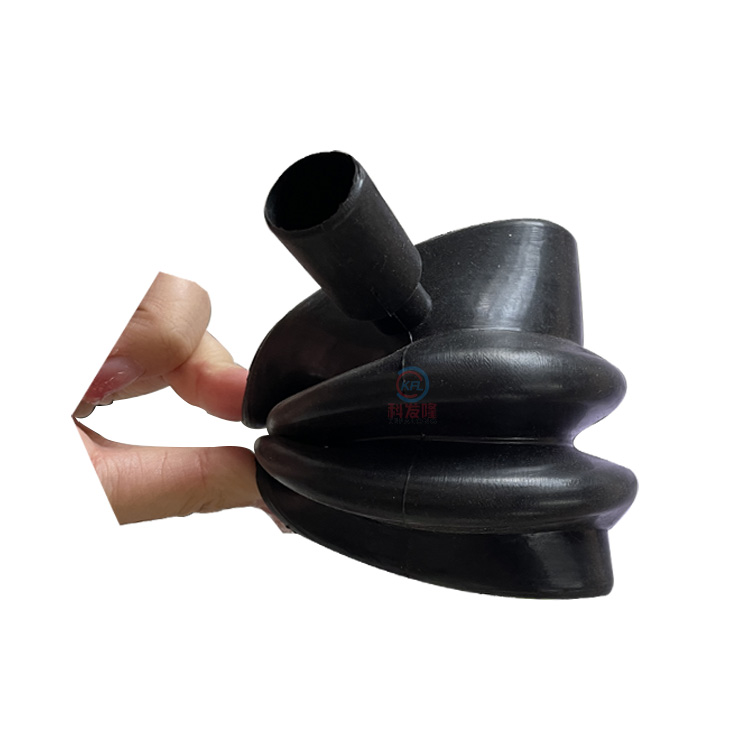 Rubber soft joint with overflow drainage pipe for industrial laundry equipment