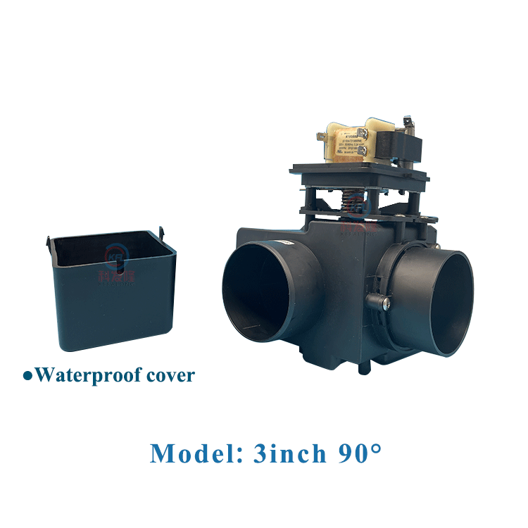 2 inch 3 inch 90 degrees 180 degree black electronic drain valve of industrial automatic washing machine