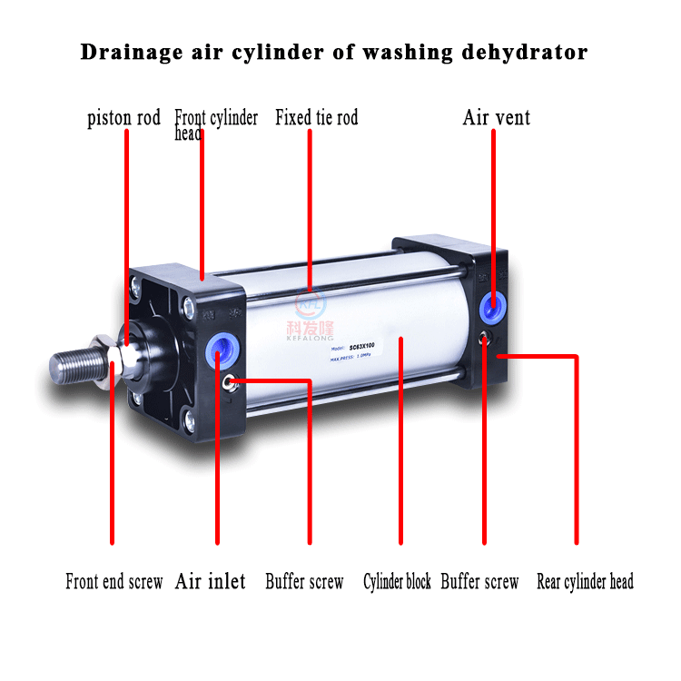 Drainage cylinder used for hotel hospital washer commercial washig machine accessories