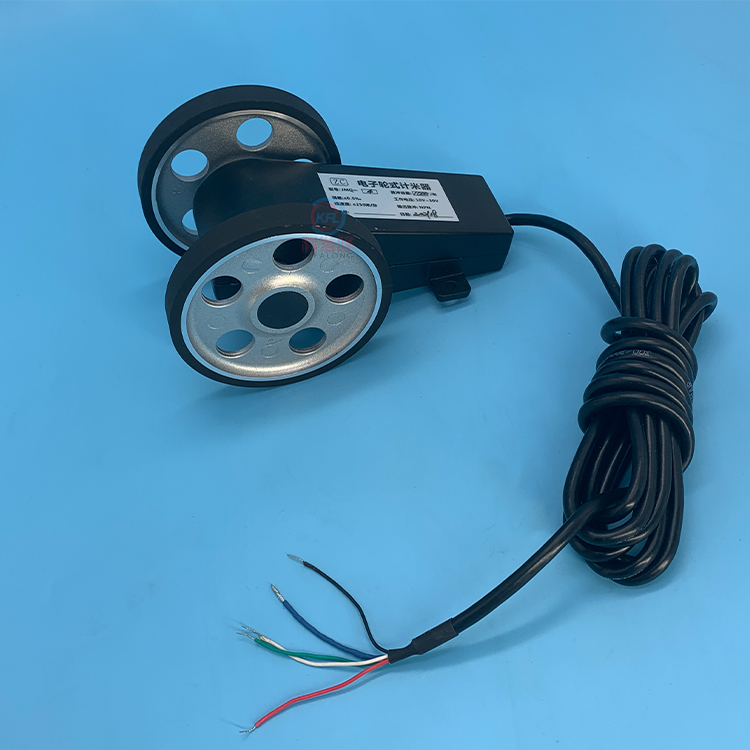 Meter counter counting wheel encoder used for industrial sheet folding machine