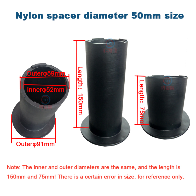 Black Nylon spacer sleeve stainless steel spacer bed sheet big ironing machine accessories