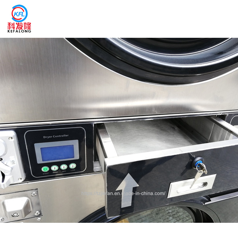 25kg Laundry Stainless Steel Automatic Token or Coin Operated Washing Machine and Dryer