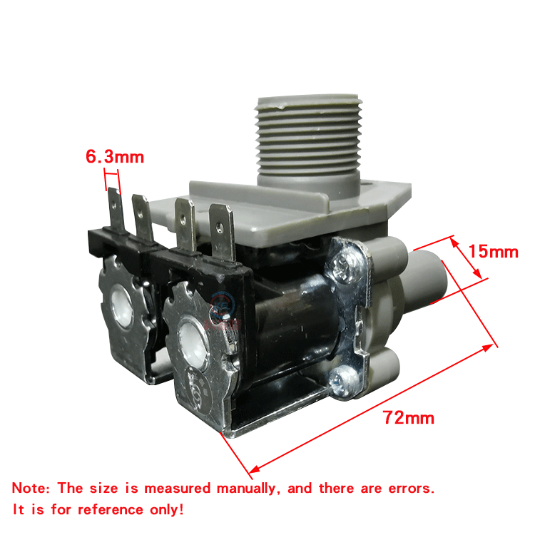 Nylon double head inlet valve solenoid valve switch used for commercial washing machine