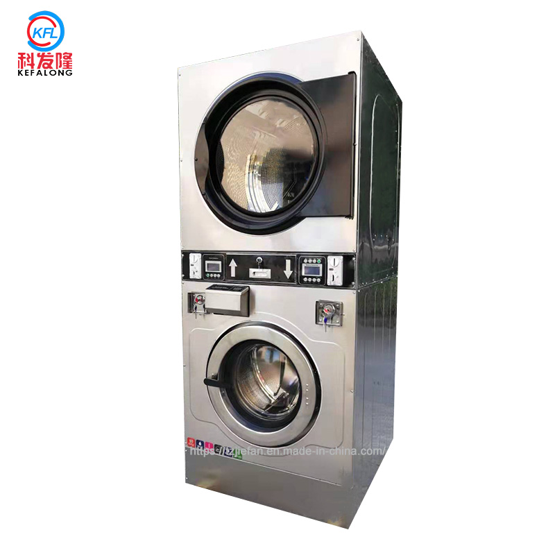 15kg Automatic Double-Layer Washing Machine and Dryer for Laundry Shop