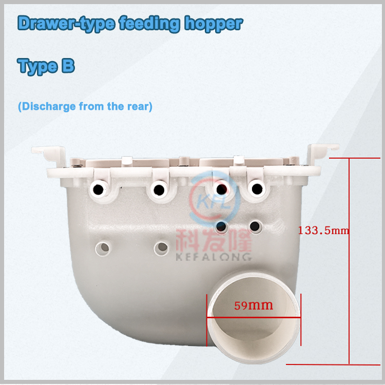 Drawer-style Soap Dispenser for Double-layer Washing Machine Dryer Feeding Hopper of Coin Operated Washing Machine