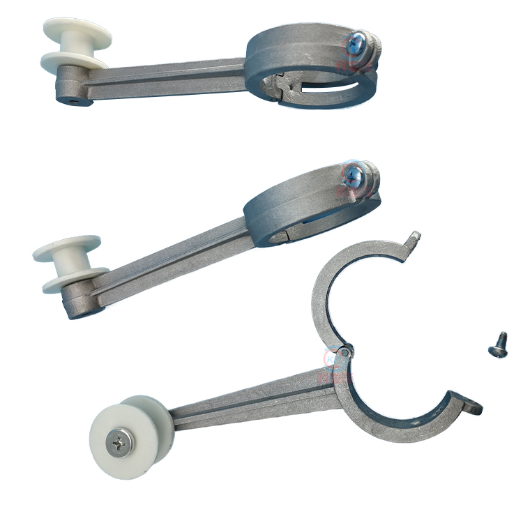 Tension wheel with bearing opening tensioner rod of industrial ironing machine accessories