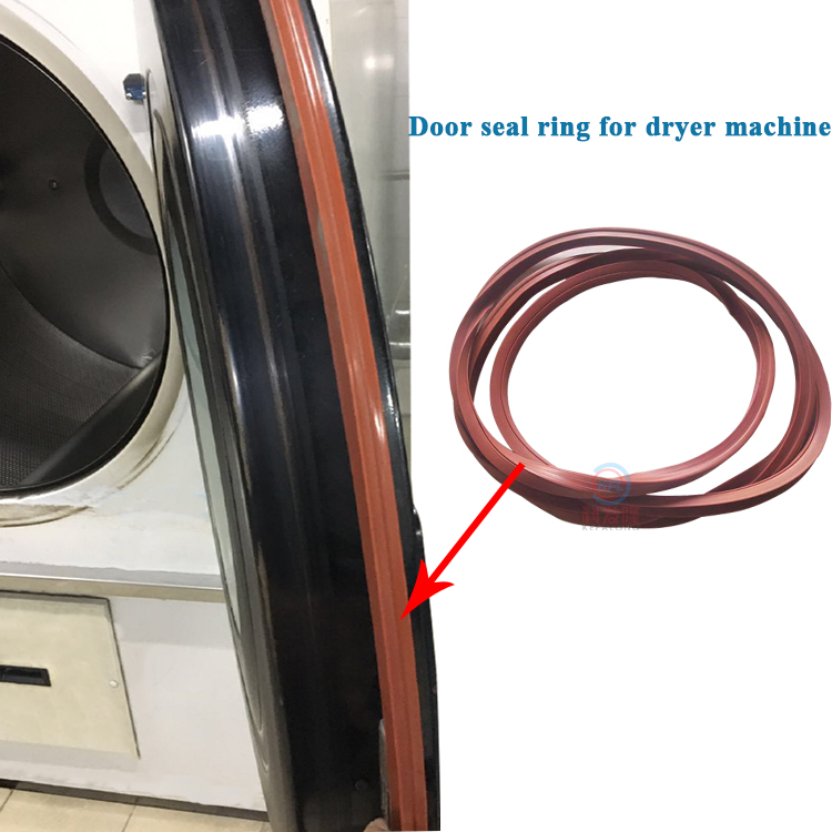  100KG dryer door strip red silicone sealing ring of Industrial fully automatic towel bath towel disinfection dryer