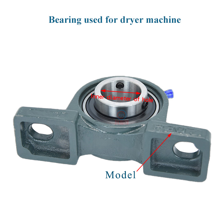 Bearing used for industrial drying machine and ironing machine