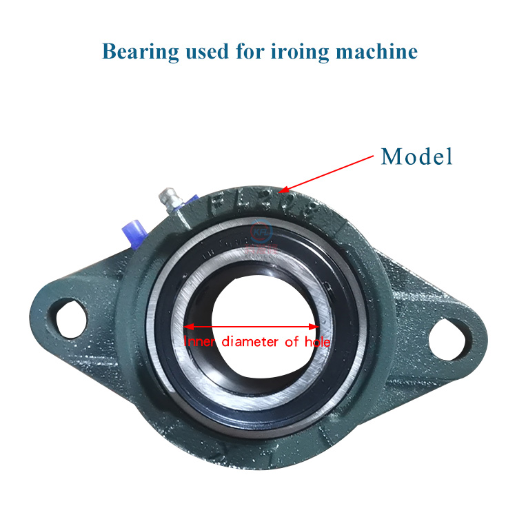 Bearing used for industrial drying machine and ironing machine