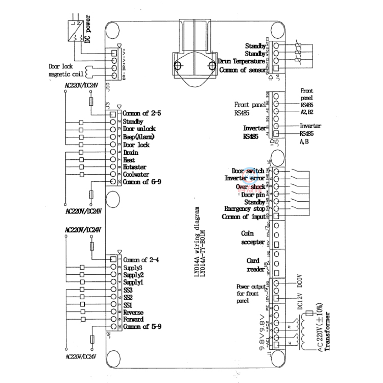 KEFALONG KH174001A washer controller main panel for laundry coin operated washing machines