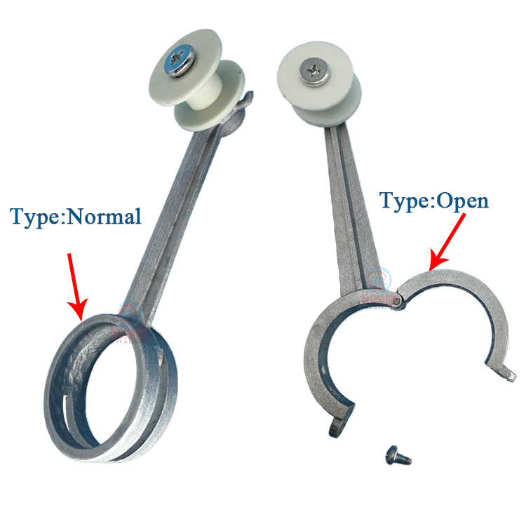 Tension wheel with bearing opening tensioner rod of industrial ironing machine accessories