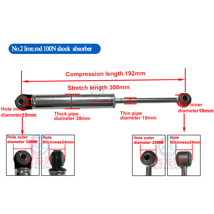 Lever Hydraulic Shock Absorber Green Damper 140N Pneumatic Gas Support Rod Shock Absorber Industrial Washing Machine Accessory